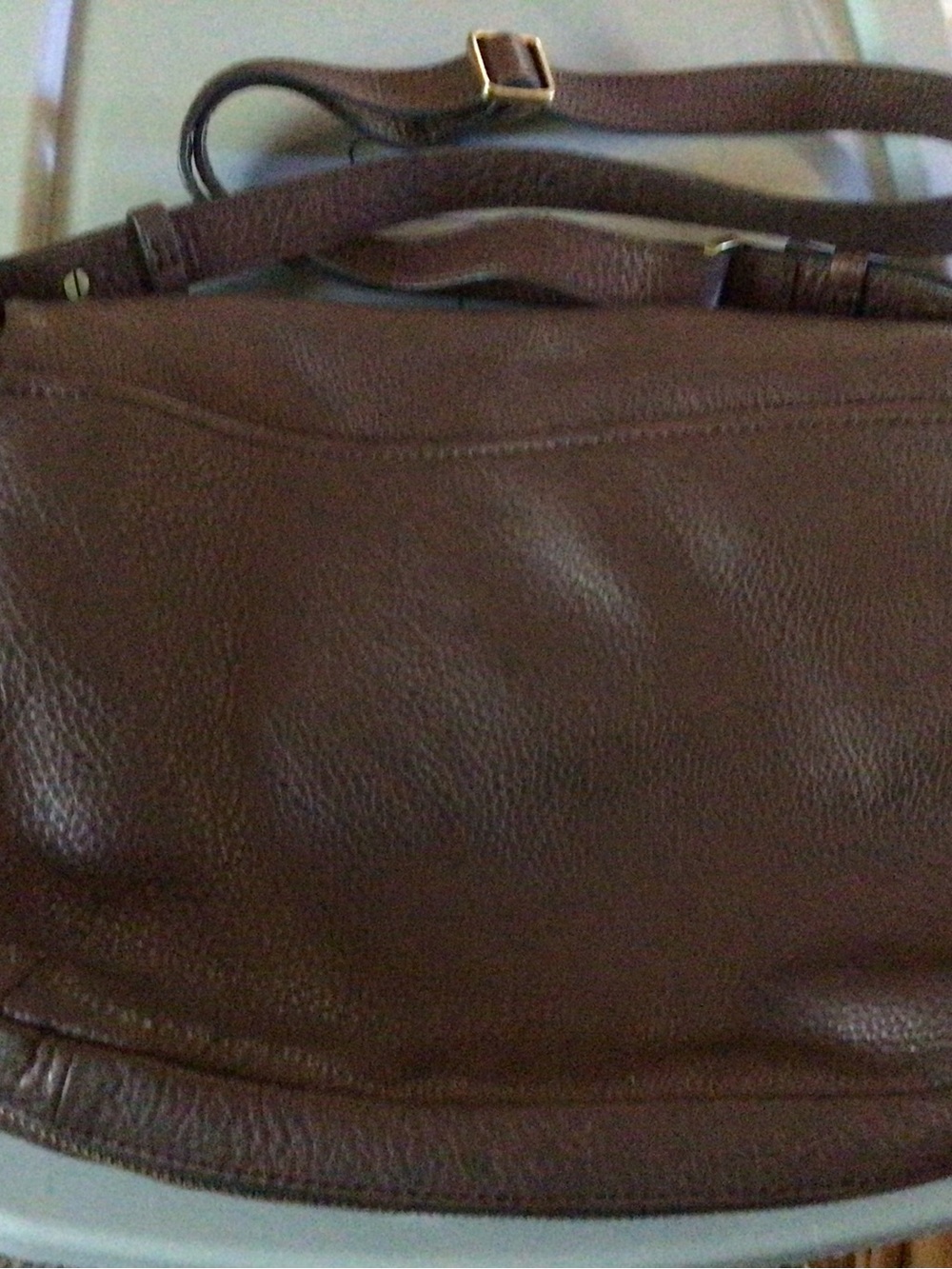 Fossil / Preston Espresso Pebbled Leather Crossbody Bag with Gold Hardware - Picture 3 of 12